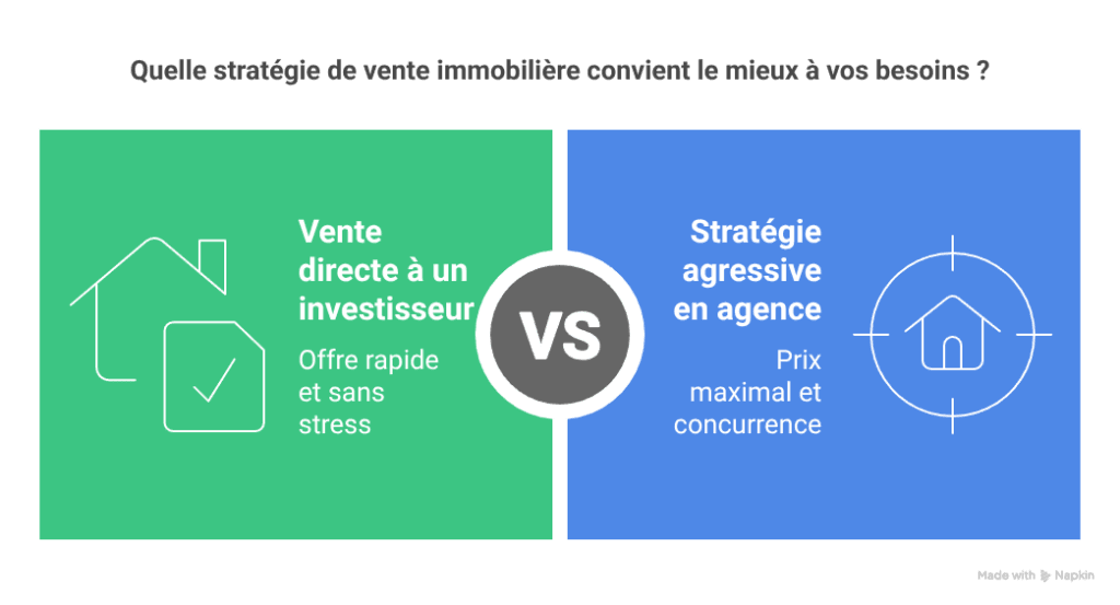 Comment vendre sa maison rapidement en Belgique ? Vendre à un investisseur comme Nous Achetons Immo ou pricer agressivement votre bien avec une agence immobilière ?