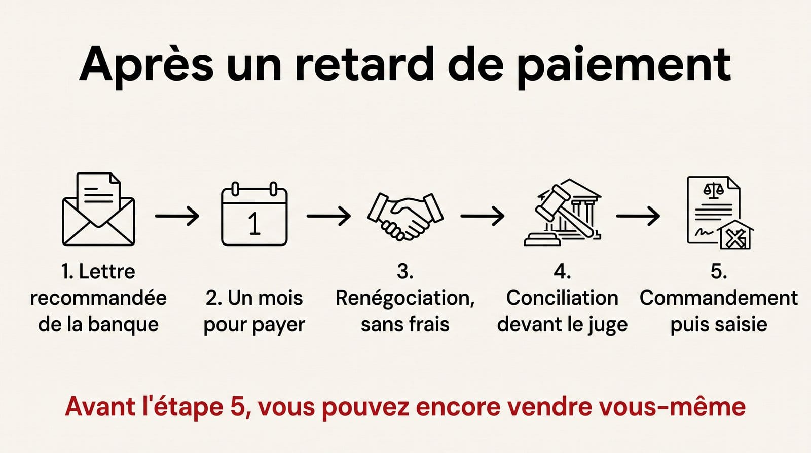 Vendre sa maison avec des retards de paiement en Belgique 2 Vendre sa maison avec des retards de paiement en Belgique : les étapes, du premier retard à la saisie