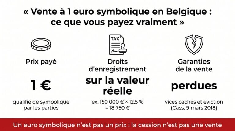Ce que coûte vraiment une vente à 1 euro symbolique en Belgique